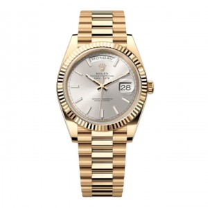 superclone rolex day-date 40 mm quadrante argento 228238