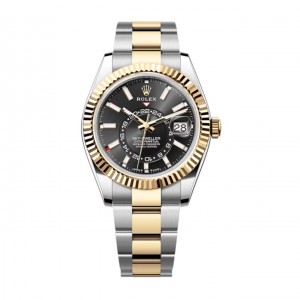 superclone rolex sky-dweller 42 mm quadrante nero brillante 336933