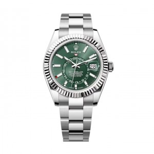 superclone rolex sky-dweller 42 mm quadrante verde menta 336934 oyster